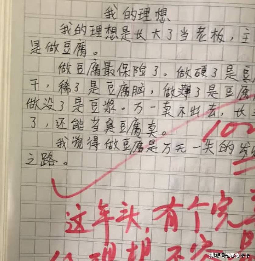 原创小学生作文考试100分,老师评语有亮点,网友直接笑趴了