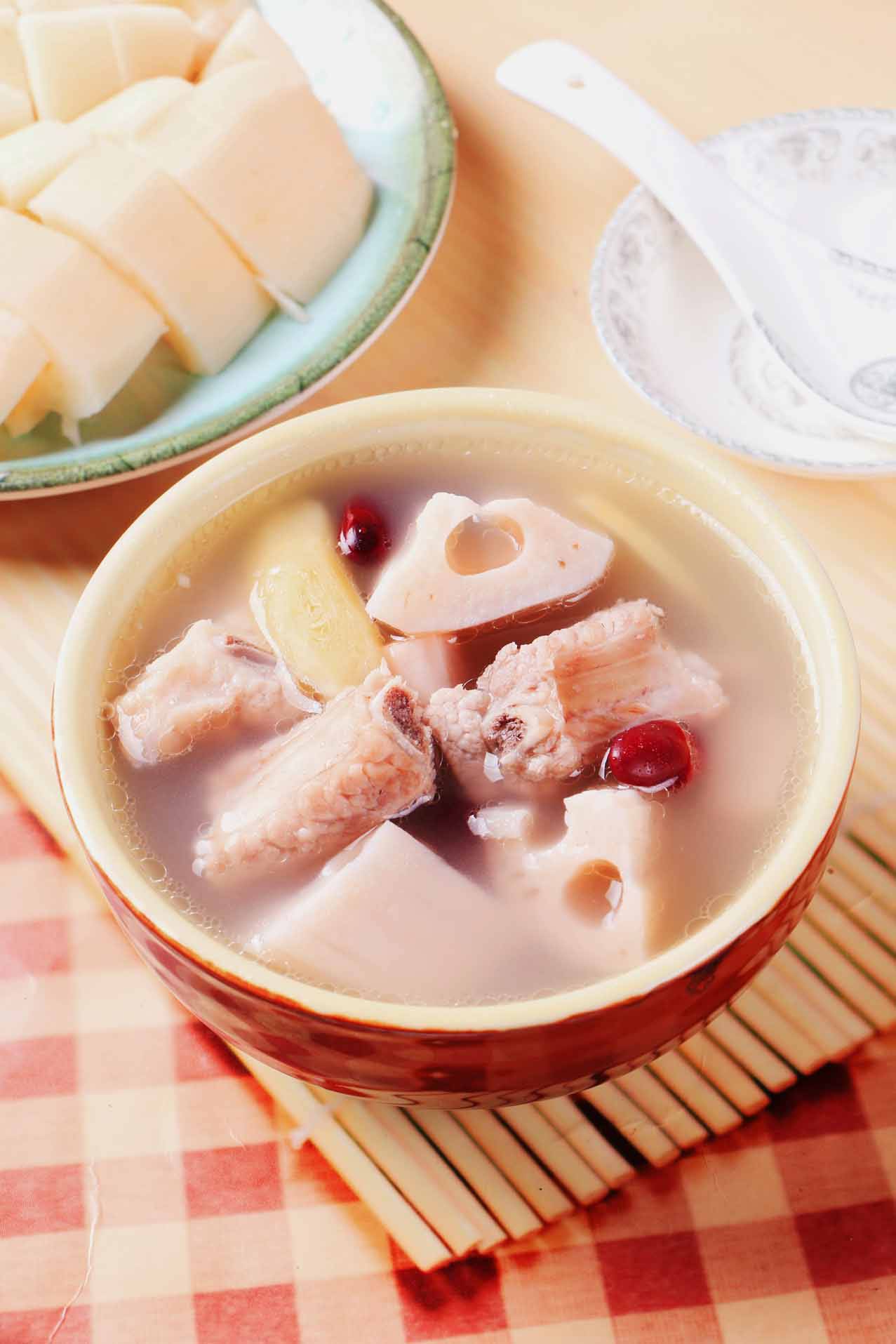原创红腰豆莲藕排骨汤莲藕自始至终是炖最好吃粉绵粉绵的还管饱