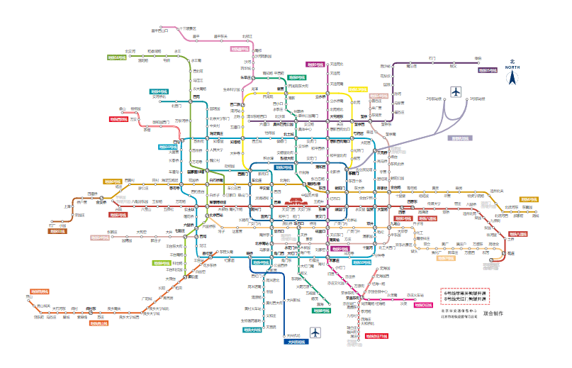 到2025年,北京地铁将形成线网由30条运营,总长1177千米的轨道交通网络