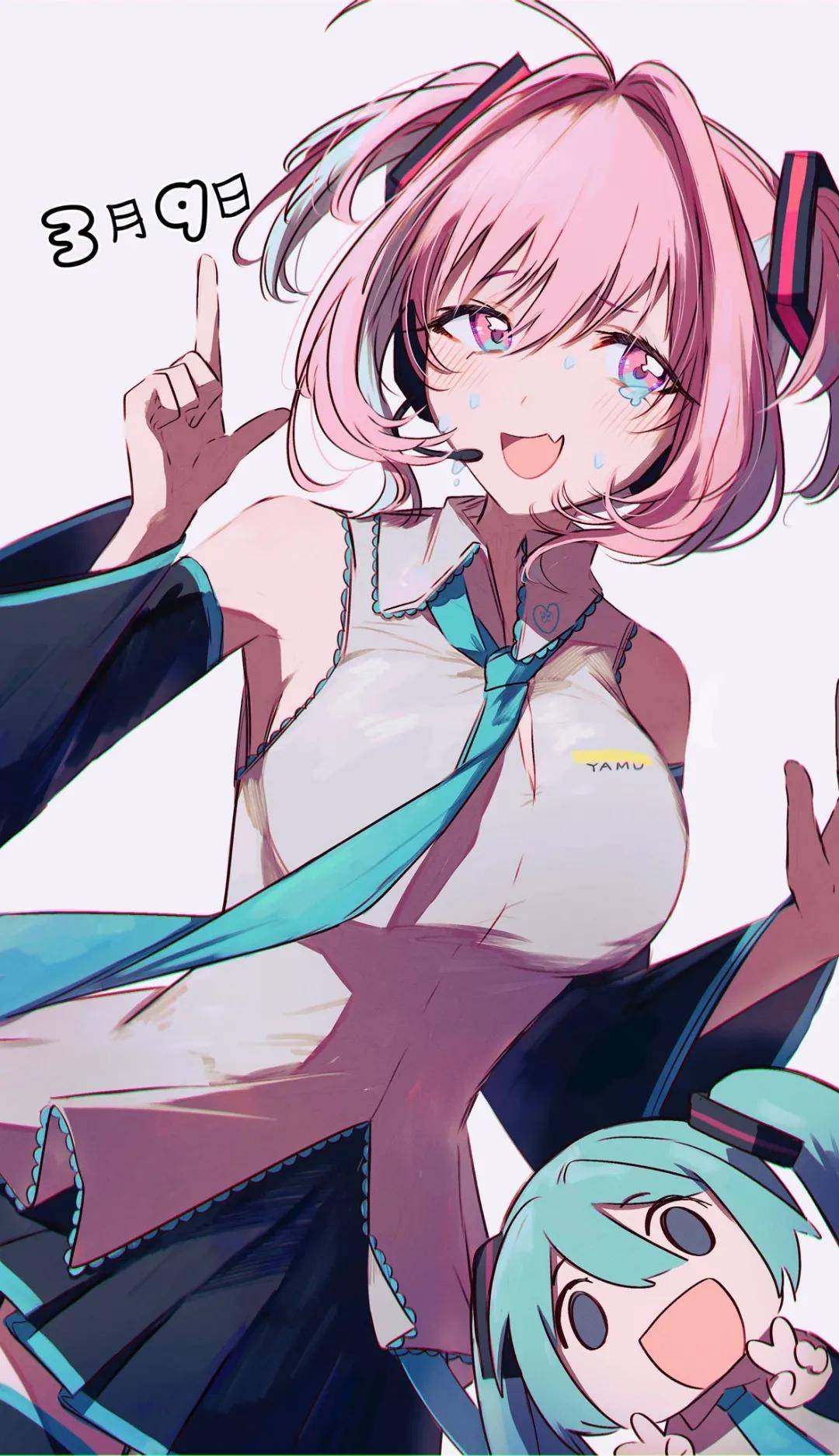 画师ハマちゃむ笔下的粉毛少女,你喜欢吗?