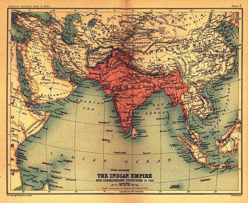 1909年英属印度及周边国家