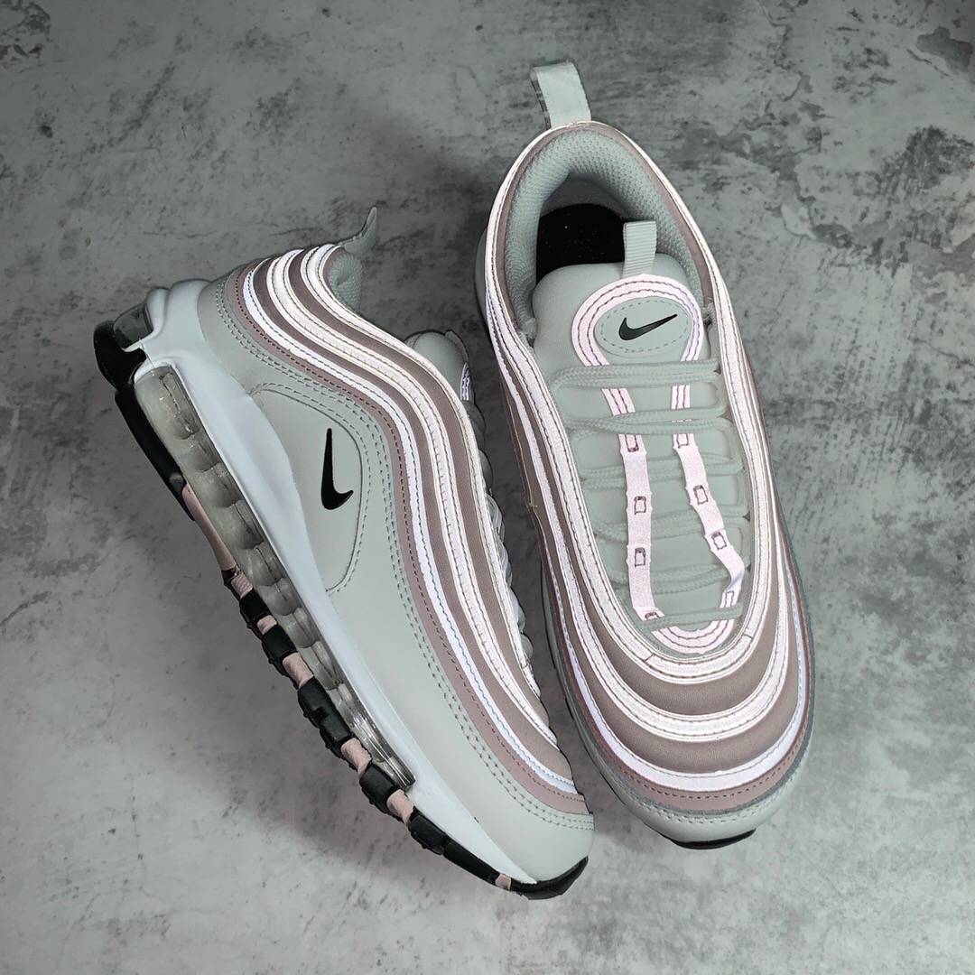 耐克nike air max 97 wmns 粉白全掌气垫子弹运动鞋