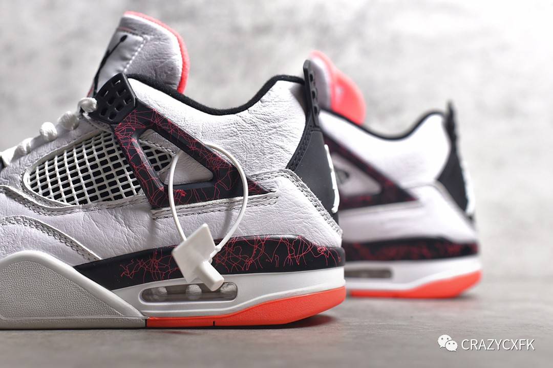 乔丹aj4白红热熔岩airjordan4hotlava篮球鞋