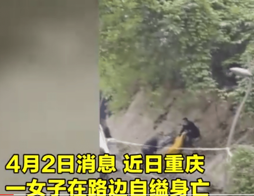 重庆一女子公园附近路边自缢身亡: 自杀前经历过痛苦的挣扎