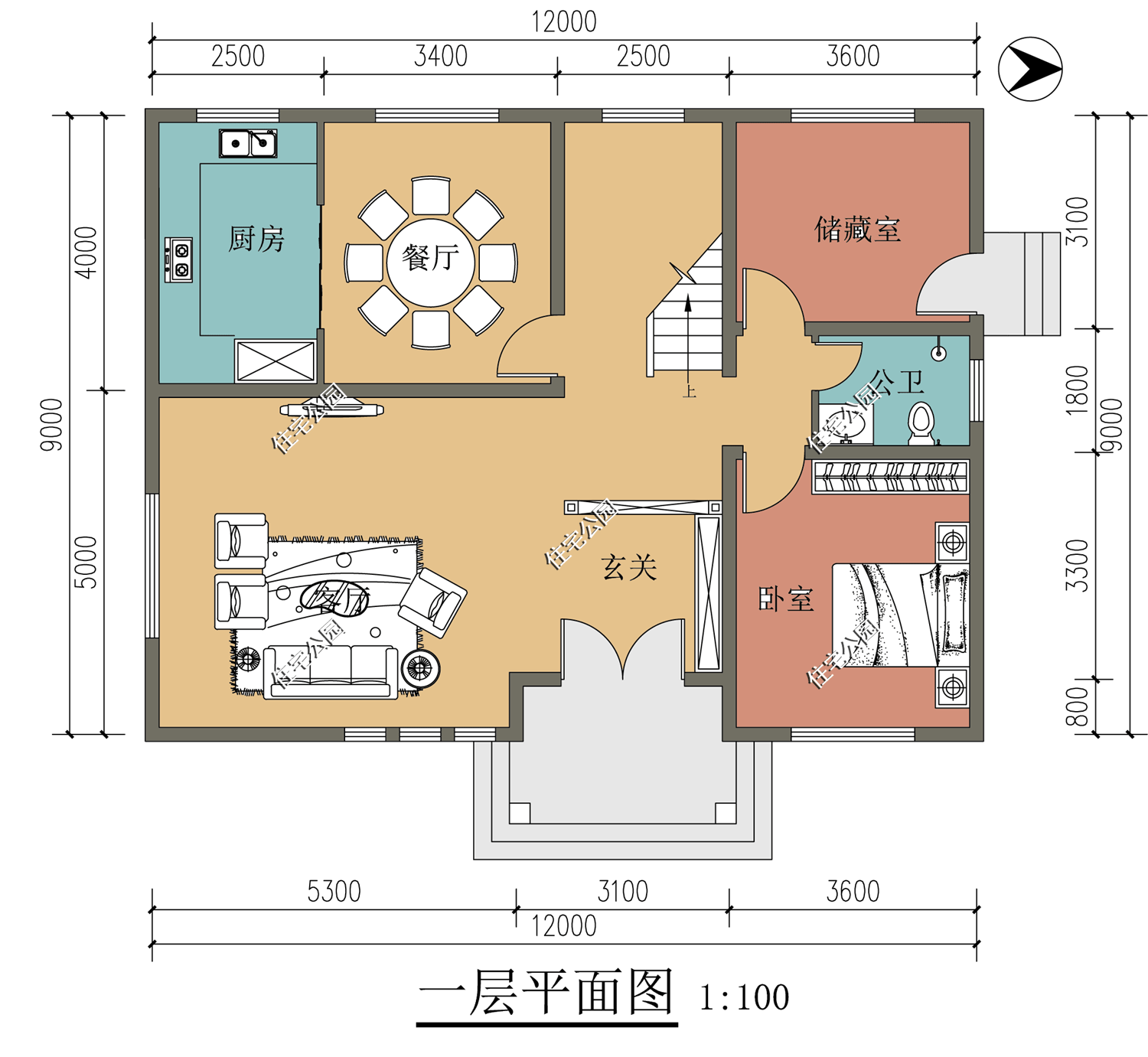 回农村建房开间12米进深10米怎么设计比较好