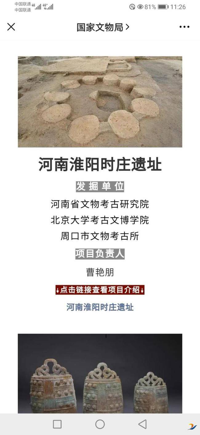 淮阳时庄遗址成功入选2020年度全国十大考古新