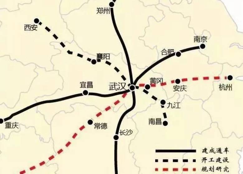 武汉,西安,郑州这三个城市都在构建米字型高铁枢纽,竞争激烈,三大城市