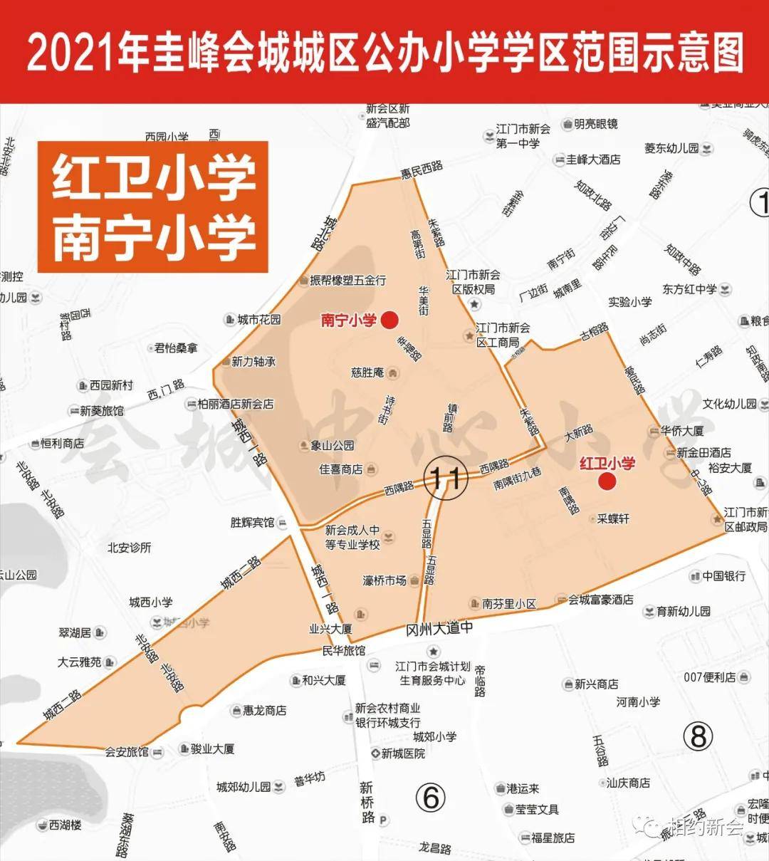 2021新会公办小学 初中学区出炉!附详细小区