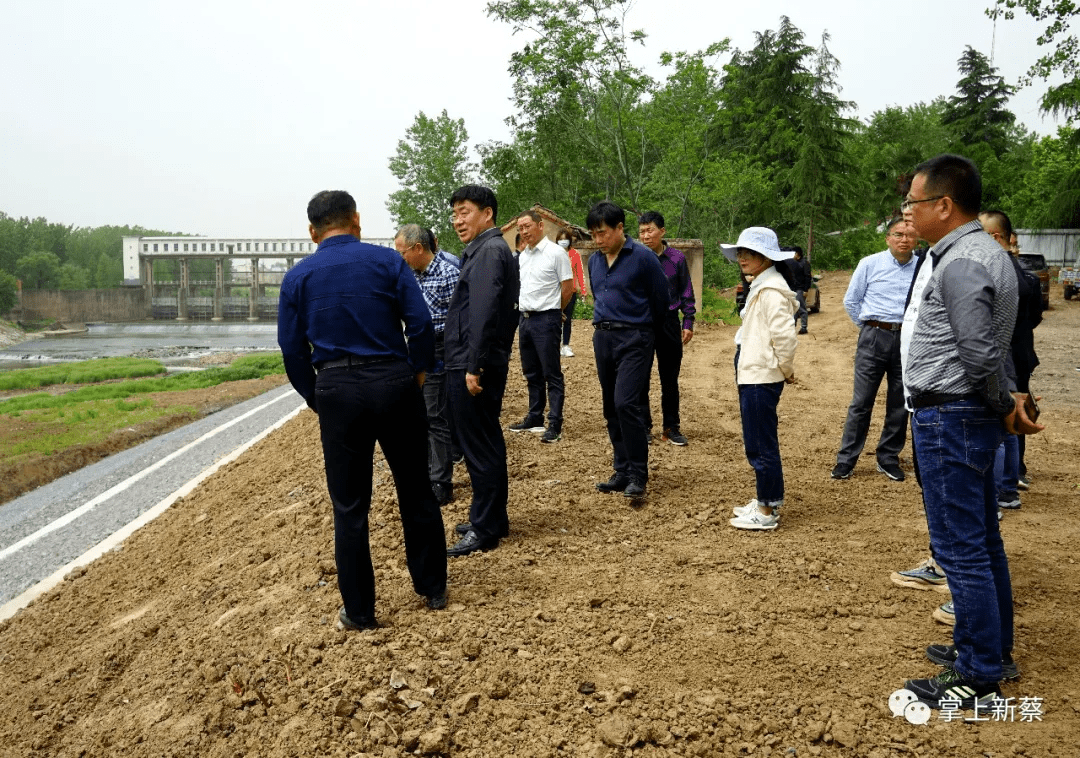 淮河水利委员会到新蔡县检查洪汝河治理工程进展情况