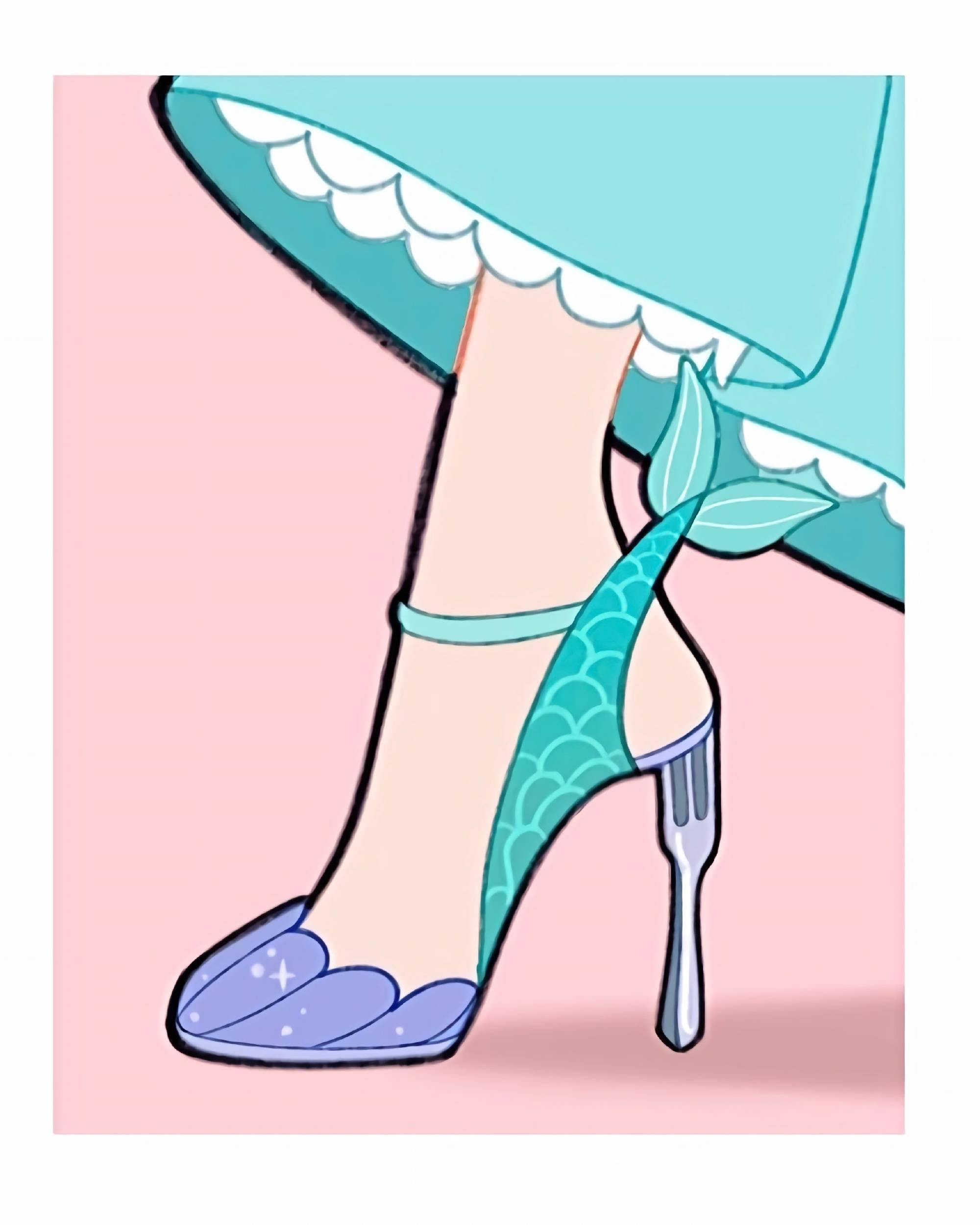 原创画师设计迪士尼公主舞鞋看到不同的鞋子你能分辨哪位公主吗