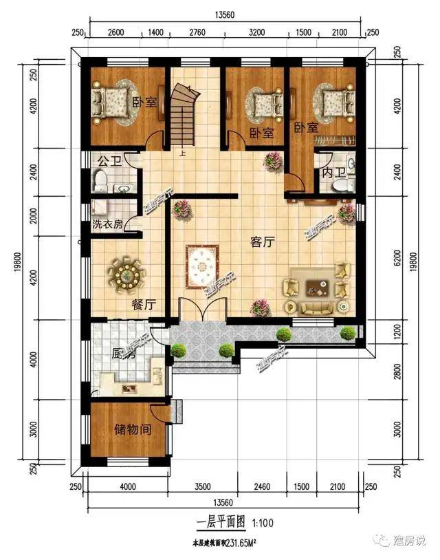 这5款经典别墅户型一栋都不能错过,教你l型地基应该怎么建房