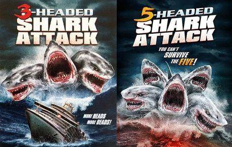 真是太天真了! 看看这是嘛,《夺命六头鲨》! 这年头,鲨鱼都能走路了.