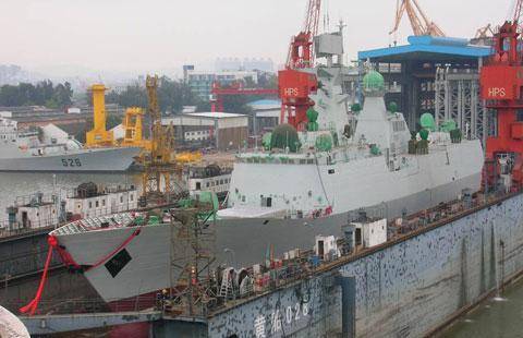 而现在,广州造船厂生产的主要产品包括054a护卫舰和056系列轻型护卫