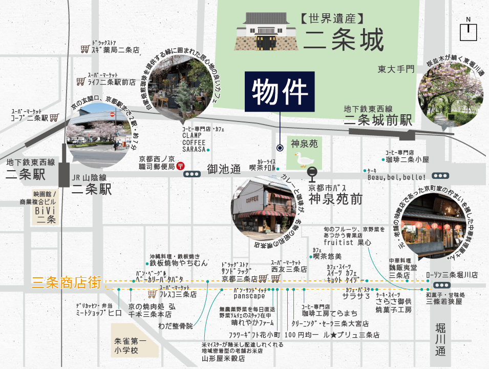 京都二条城大型京町屋