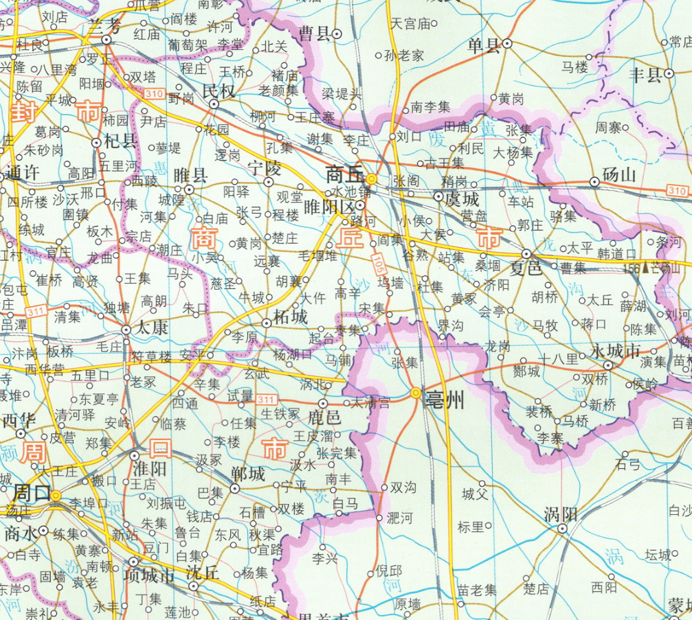 在河南省商丘市周围有好几个以"城"为名的县,市,有商丘市的柘城县