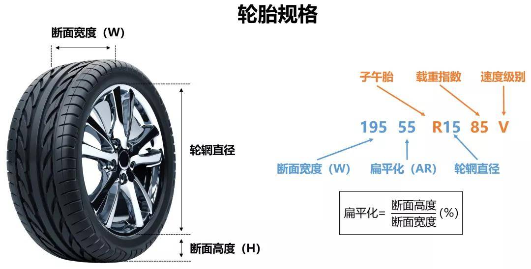 轮胎的尺寸由轮毂的大小决定,与鞋码不同,轮胎上的数字很多,吉友们也