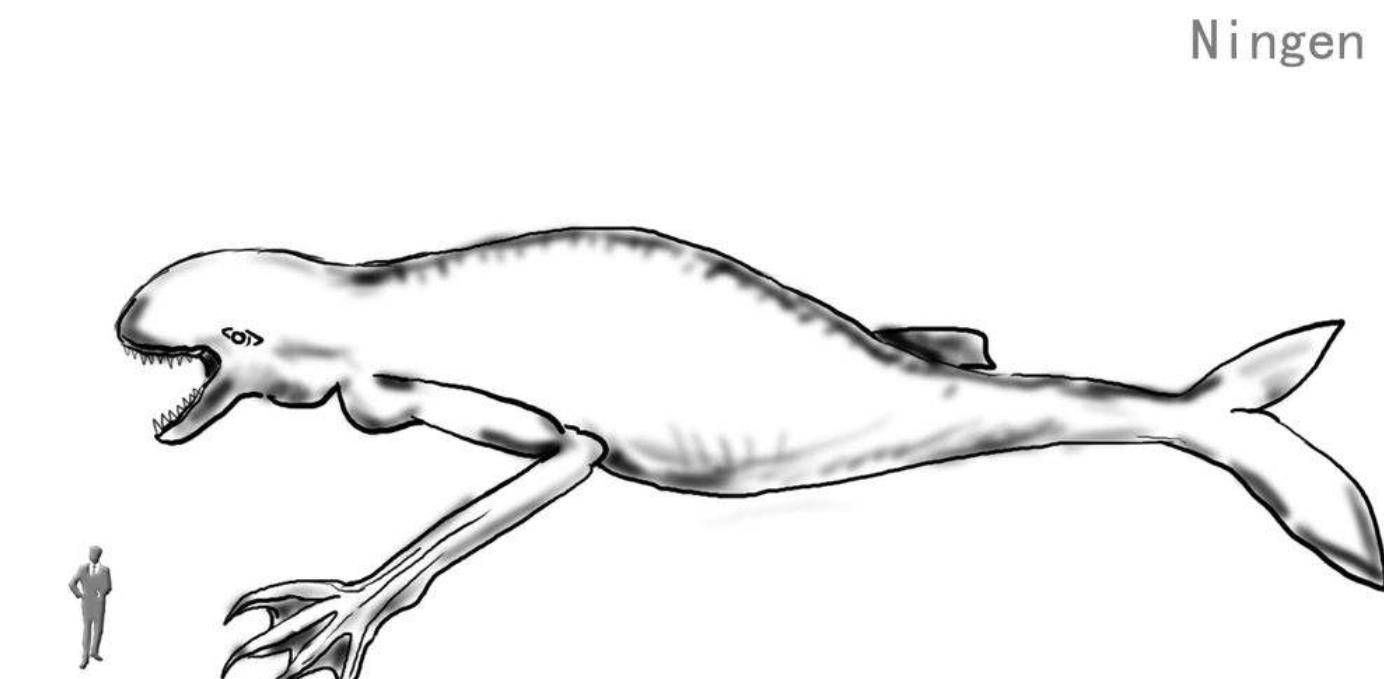 原创南极发现ningen至少30米高是日本科学家制造出来的生物