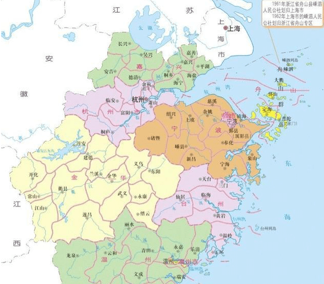 浙江省的区划调整11个地级市之一宁波市为何有10个区县