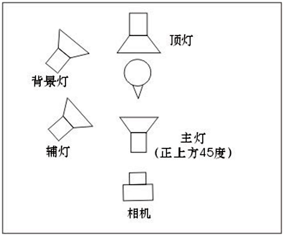 此种布光方式可打亮头发,皮肤线