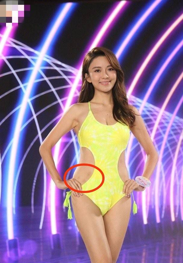 原创香港小姐穿泳衣比赛关礼杰女儿用尽方法盖纹身素人不输星二代