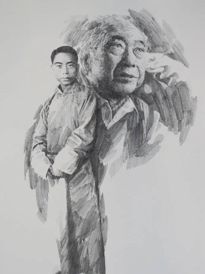 鲁迅美术学院教授,李晨插图素描作品(下)_连环画