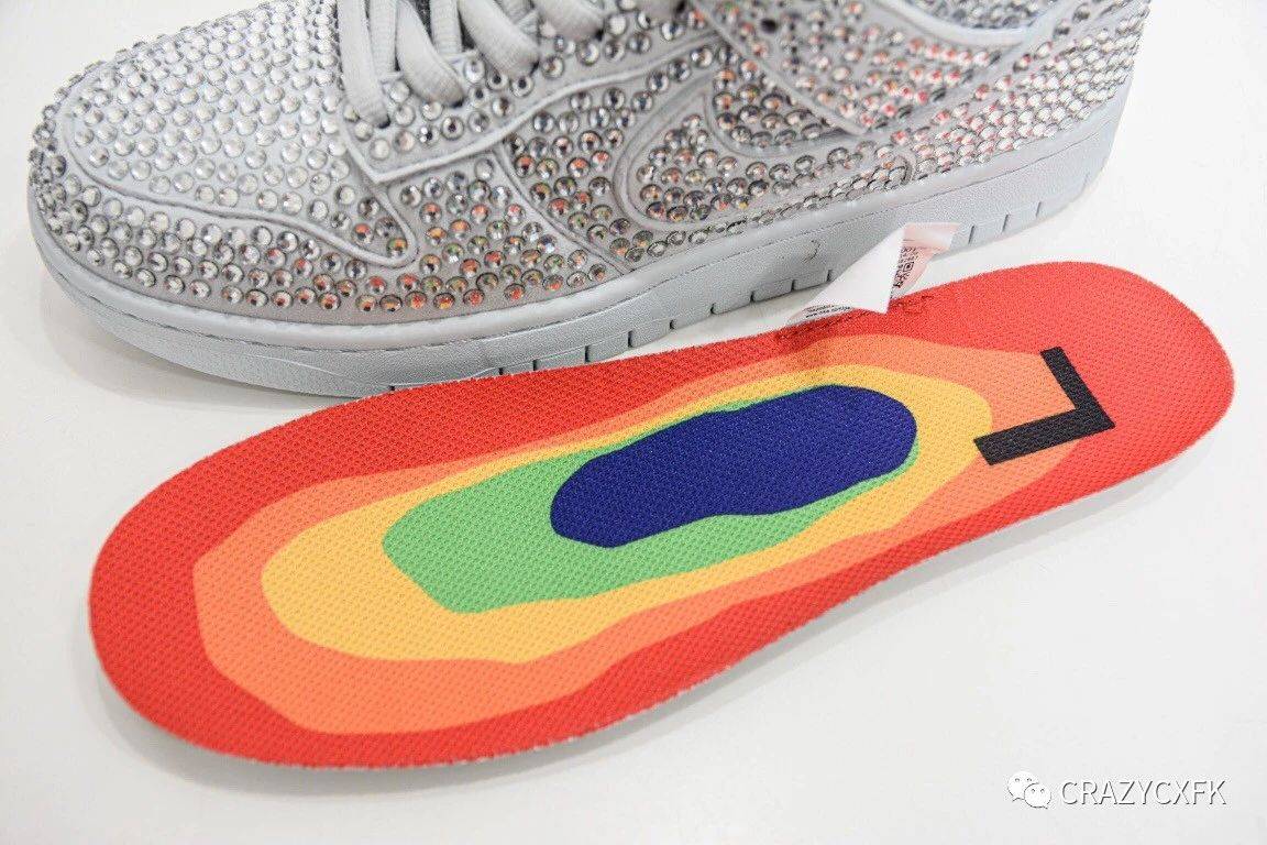 耐克联名 cactus plant flea market cpfm x nike dunk low 水钻板鞋