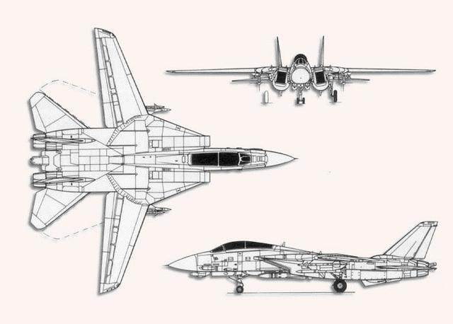 原创美国海军f-14"雄猫"舰载战斗机技术资料与图解