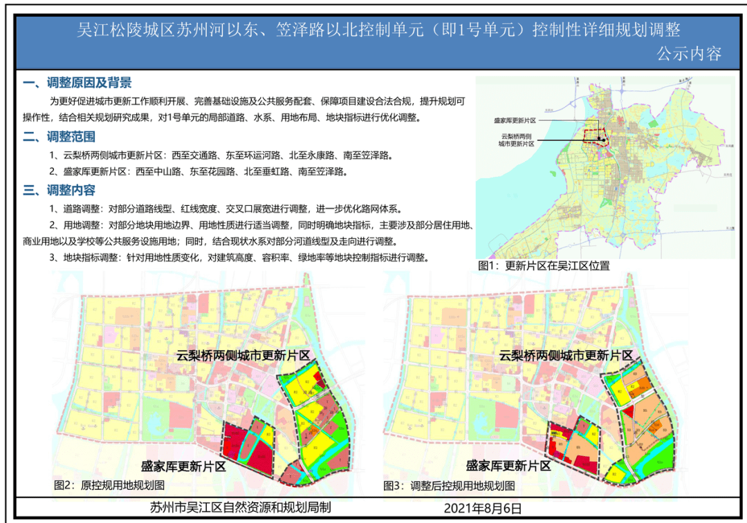 规划调整涉及吴江这个区域的居住商业学校用地