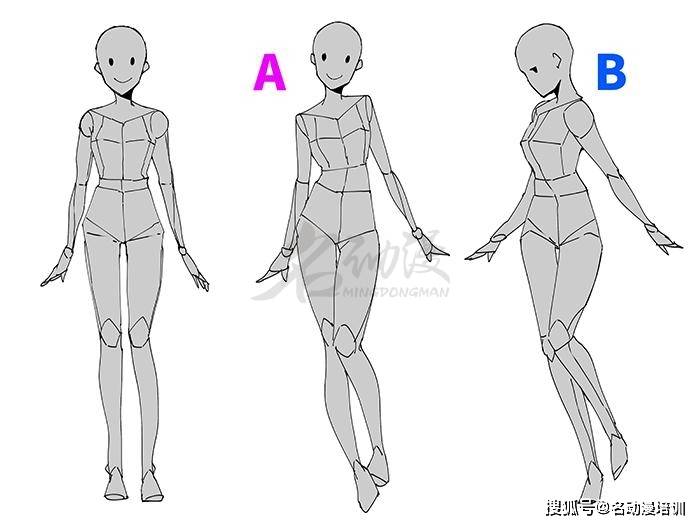 如何从"块面"角度来绘画人物姿势?_人体