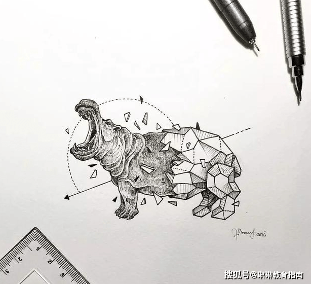 原创没钱上课,一支针管笔自学成才获百万粉丝,美术生惊呼这是天才