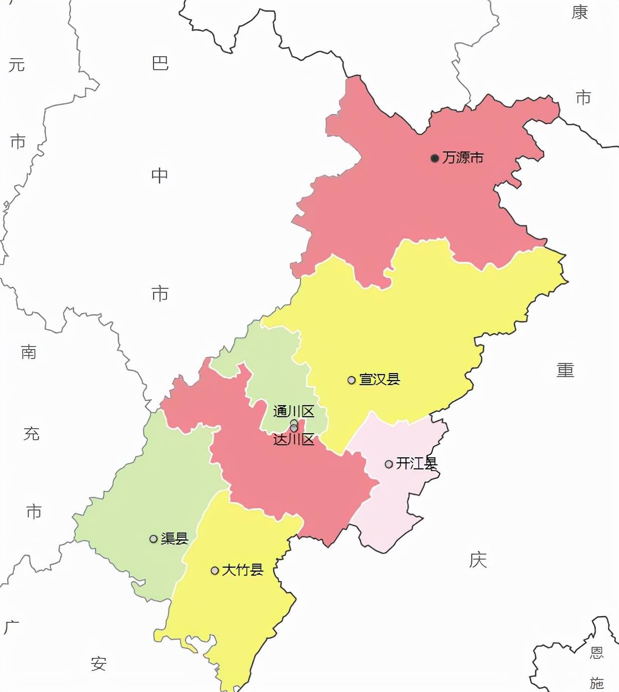 四川省的区划调整18个地级市之一达州市为何有7个区县
