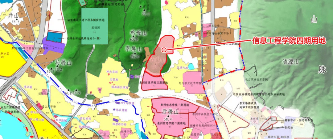 《泉州市北峰片区单元控制性详细规划》,泉州信息工程学院四期项目