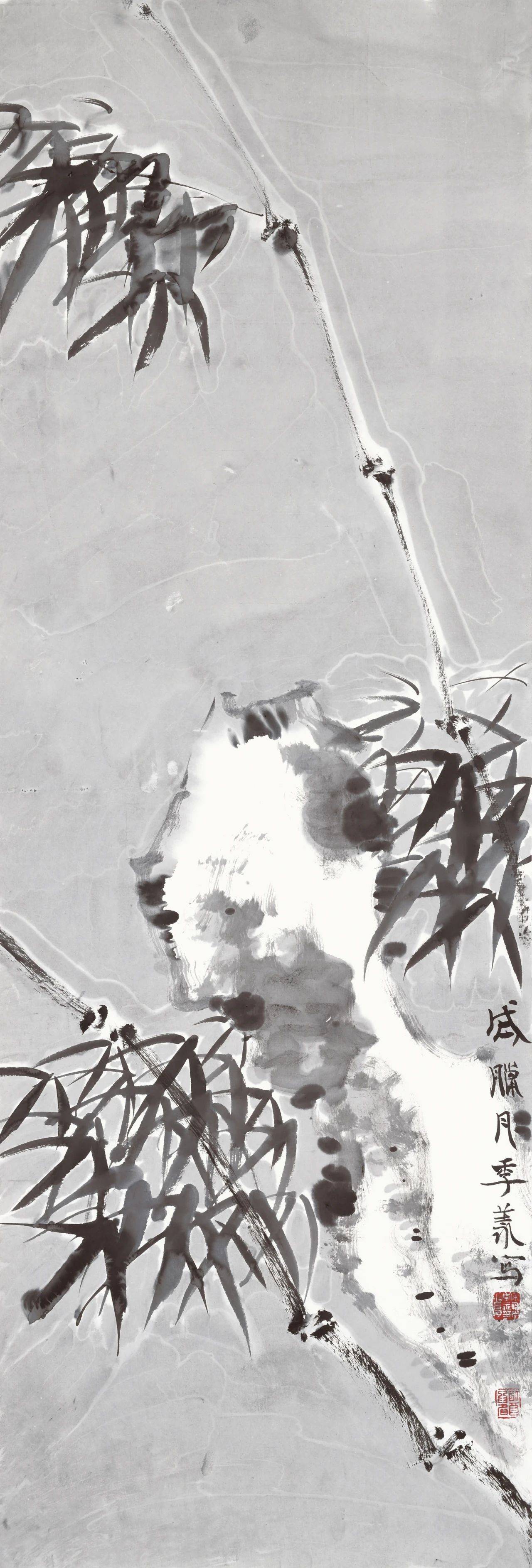 季永 雪竹图136cm×40cm 2018年