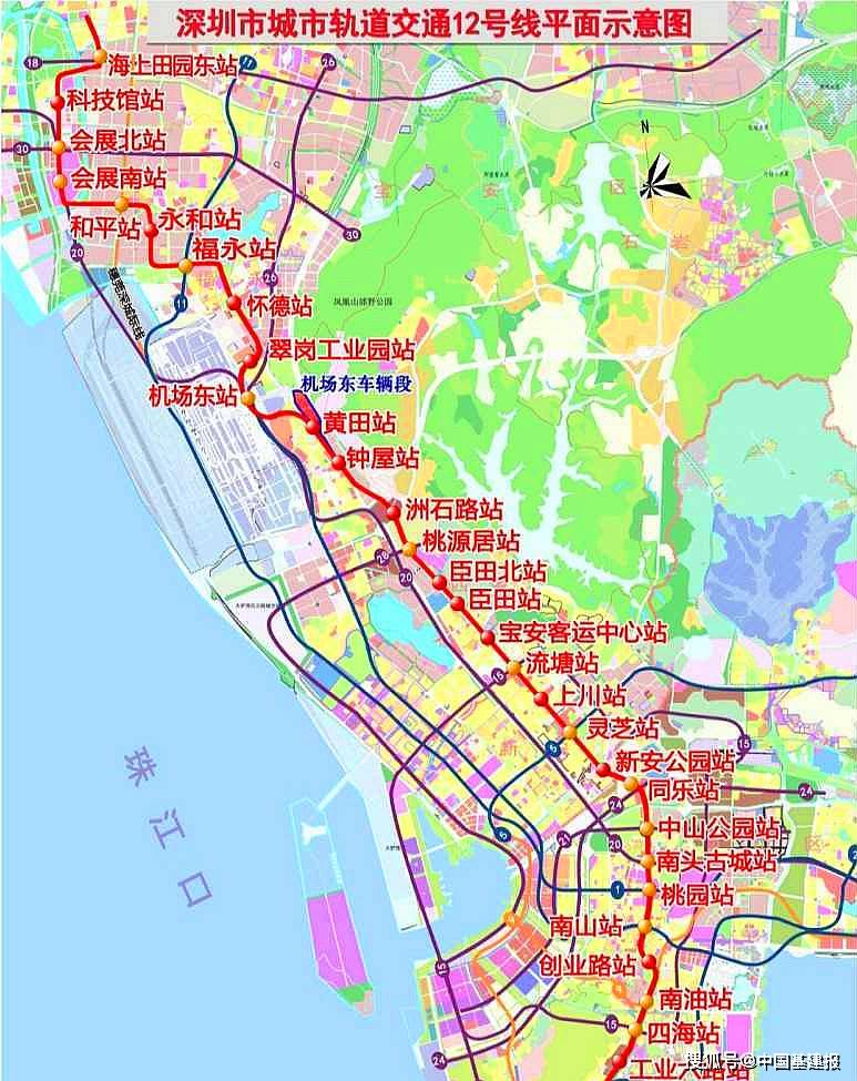 原创深圳地铁12号线洲石路站附属工程全部开工建设