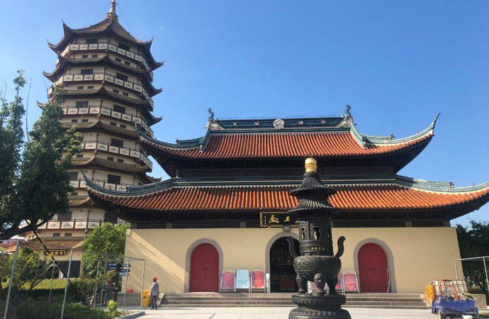 被当地人称为红庙quot的太仓市海天禅寺