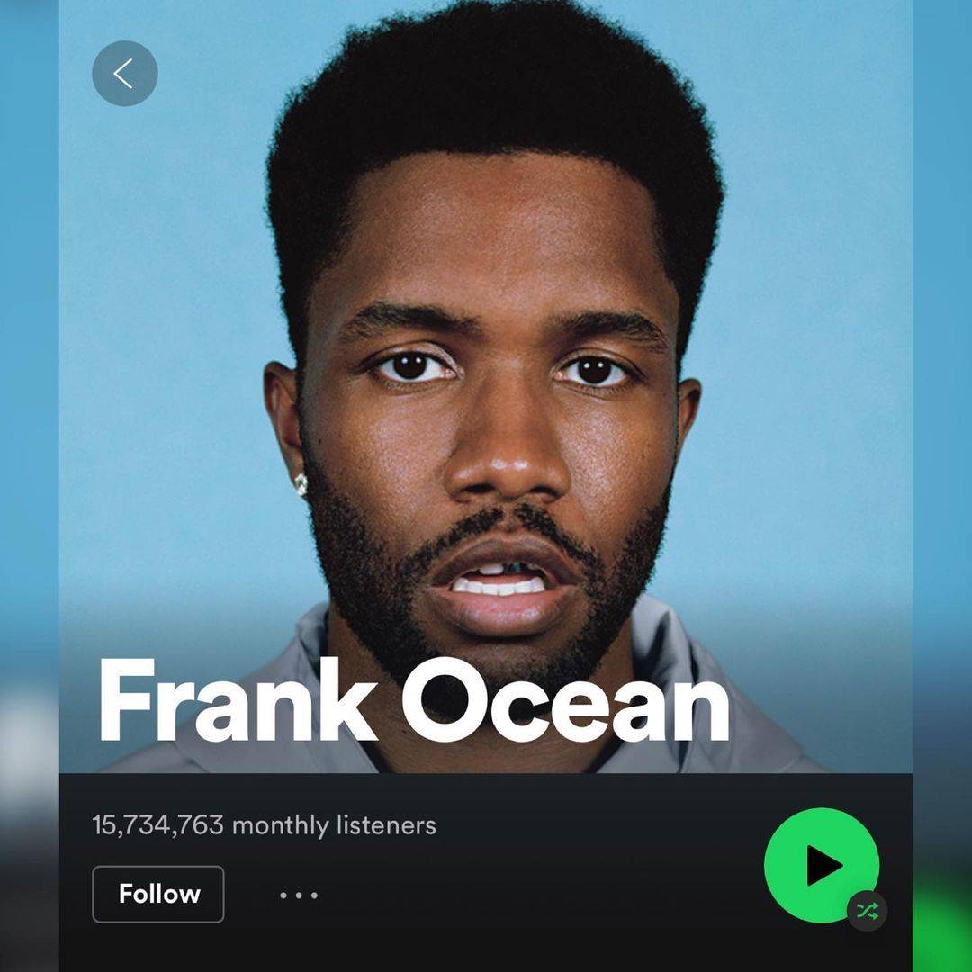 新歌要来了?frank ocean更新了个人spotify封面.