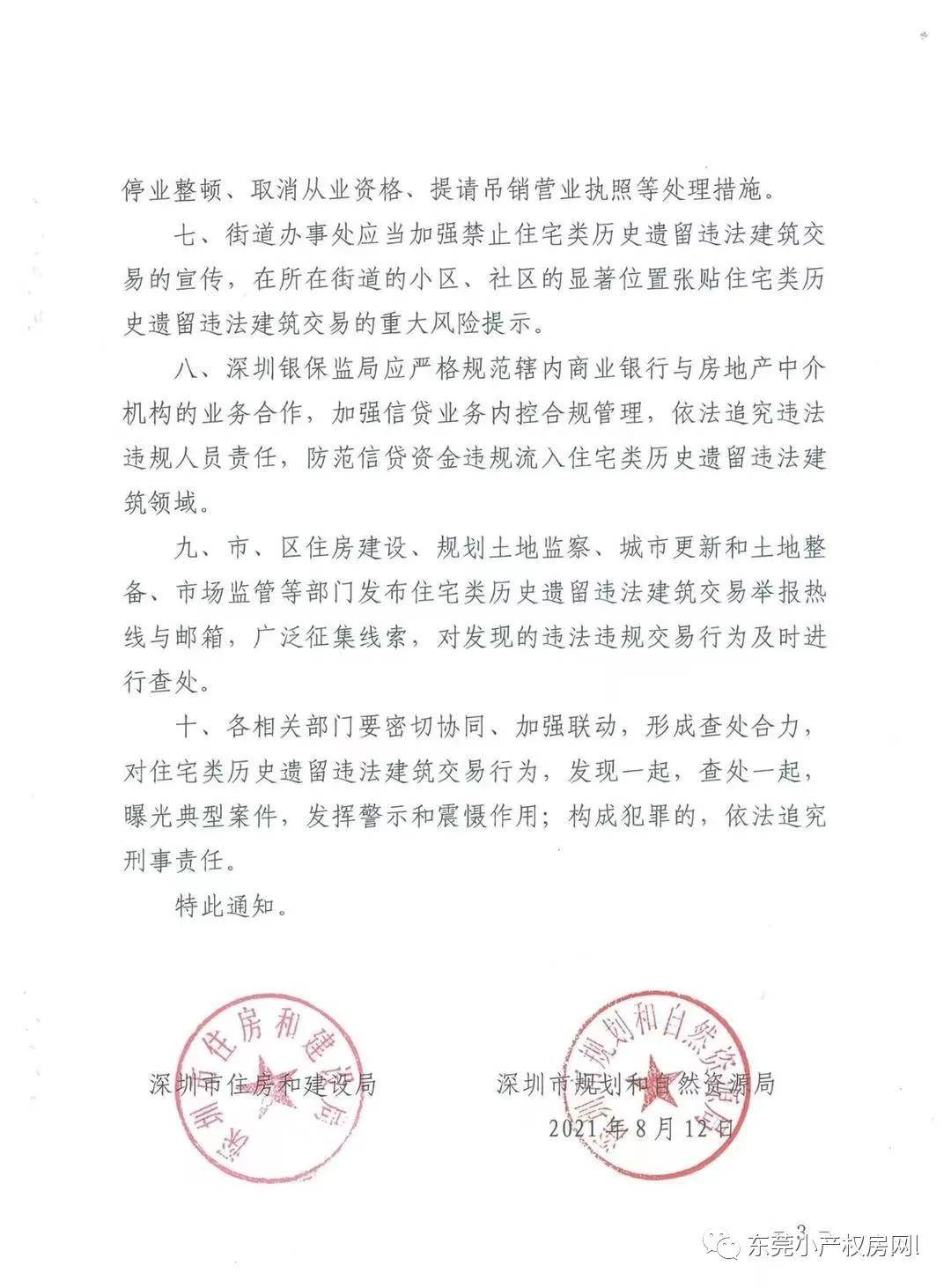 深圳小产权房禁止交易2021