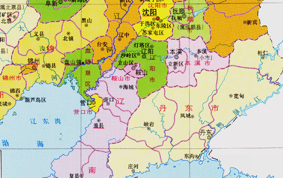 鞍山市的地理位置非常好,正好连接了沈阳市和大连市.