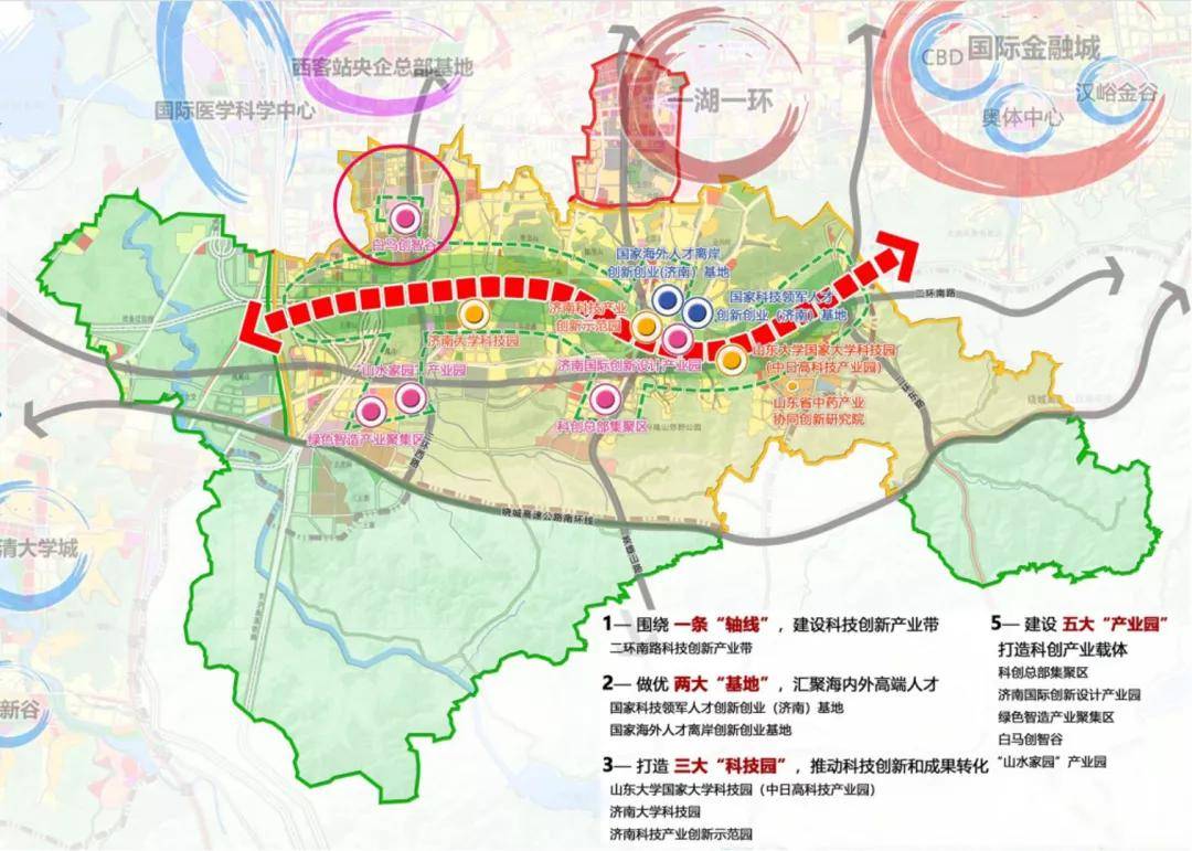 白马山片区在市中区版图中位置