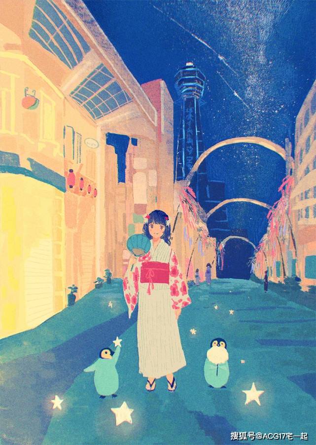 p站画师推荐清新淡雅日本画师tabi的二次元插画作品