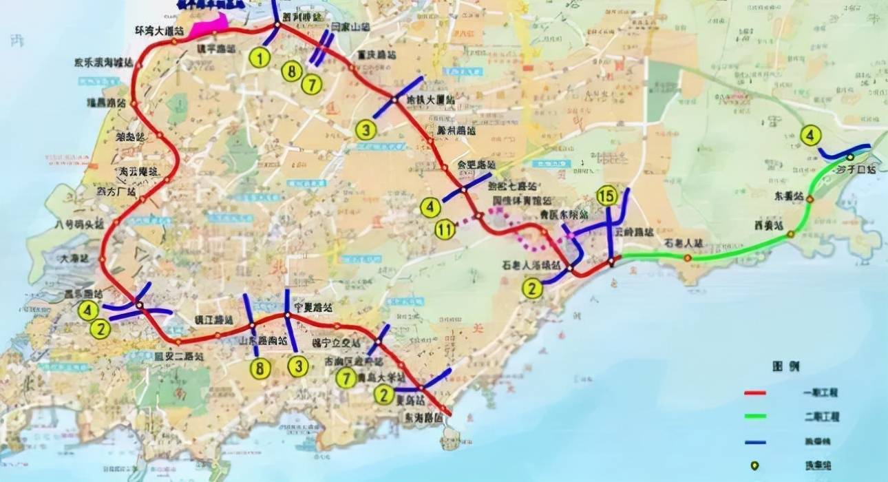 青岛地铁7号线,5号线,2号线中标_工程_营普_线路