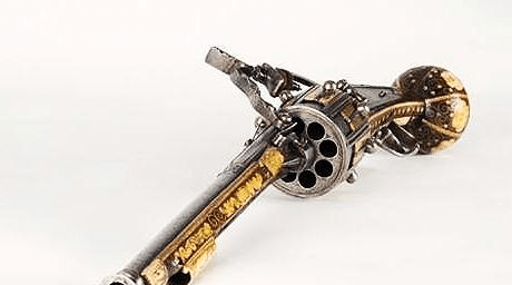 燧发转轮手枪,由叫做hans stopler的德国枪械设计师,制造堪比艺术品