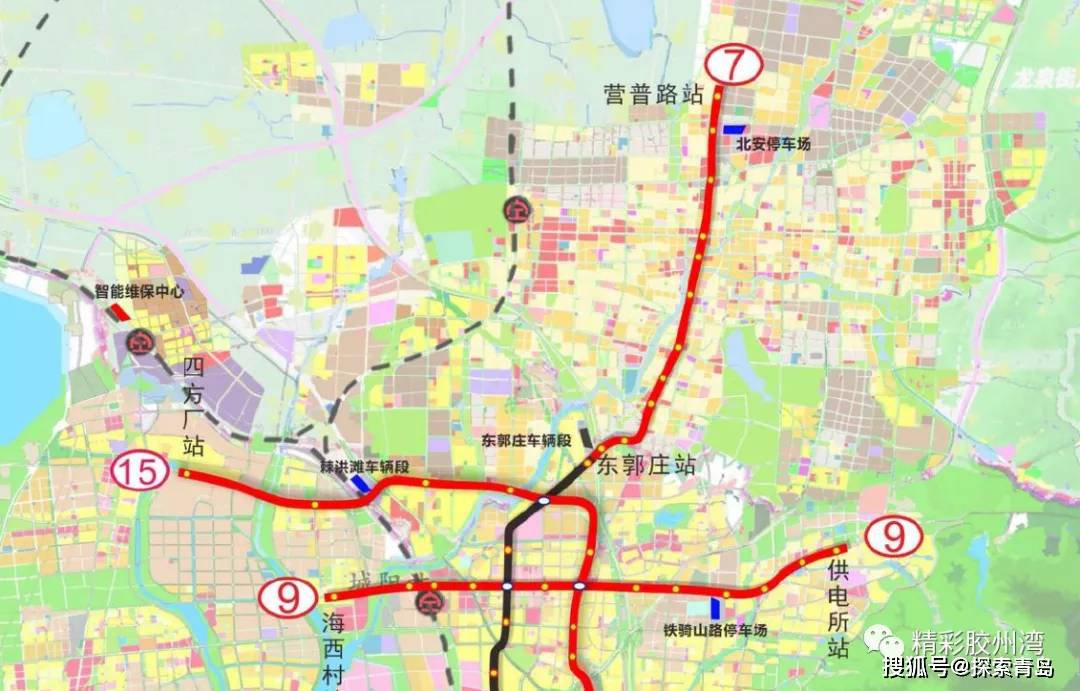 青岛地铁9号线连接了高新区,城阳中心区及崂山区,线路走行于区域内