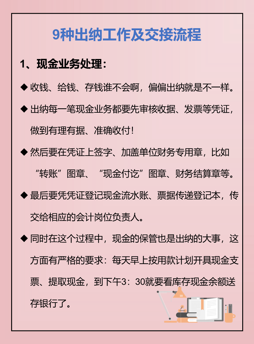 出纳到银行打流水的的流程 来自搜狐网