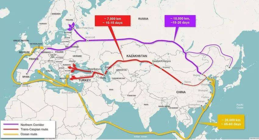 中欧班列南通道无法取代主线,但仍具潜力_走廊_yildiz_路线