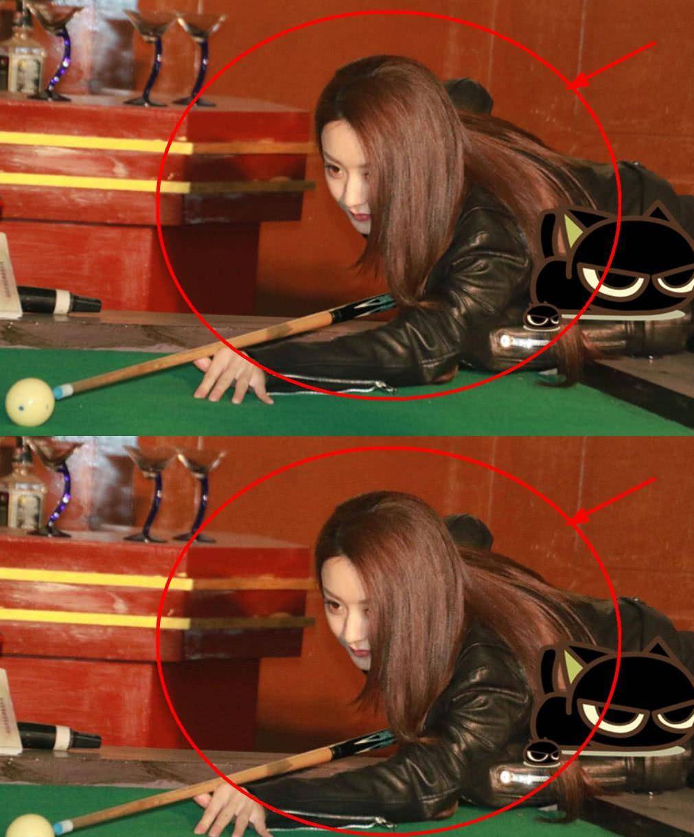 原创赵丽颖打台球秒变卸妆晚会摄影师关掉美颜滤镜后33岁颜值太真实