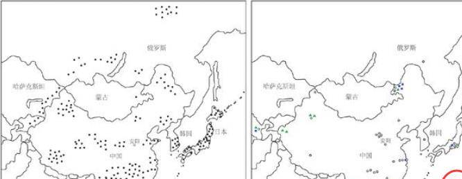 4)非常特别,目前广泛分布在东亚,中亚地区,尤其在日本,韩国,中国南方