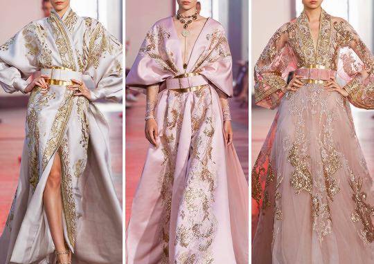 eliesaab东方宫廷主题礼服:镶龙绣凤束腰交领,51条每