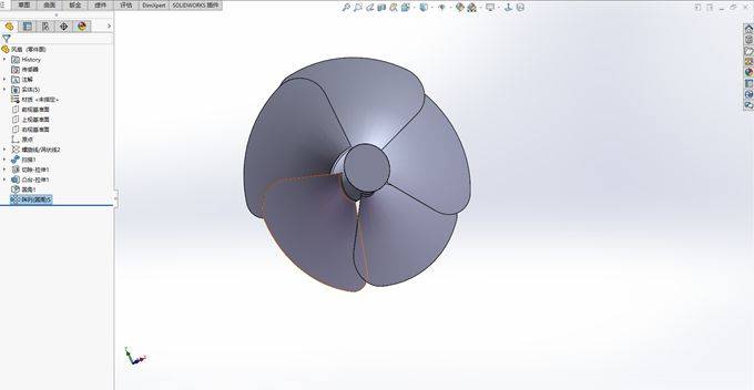 技术锦囊 创建solidworks扫描特征_叶片_进行_螺旋线