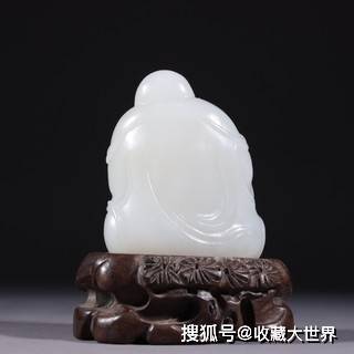 玩家旧藏 羊脂玉弥勒佛坐像_cm_包浆_白度